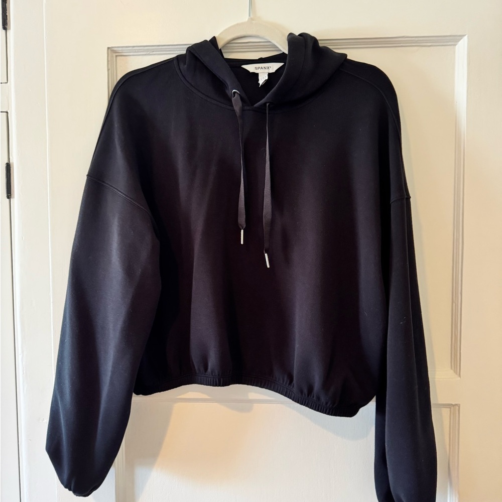 Spanx Black Hoodie Sweater